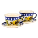 Zestaw Kawowy Kubek z filiżankami wzór słoneczniki